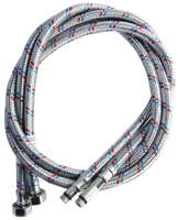 Гибкая подводка  для смесителя SLAVA серия ПРОФИ, ВР/НР 1/2"-М10-18/35мм (пара)