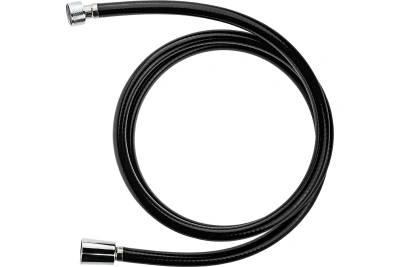 Шланг для душа черный глянцевый