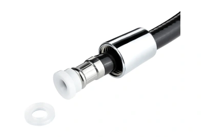 Шланг для душа черный глянцевый