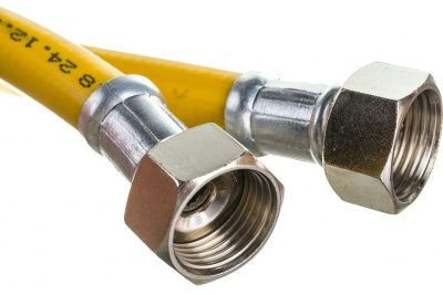 Подводка гибкая для газа ELKA, ПВХ с полиэфирной нитью 10*15 мм, 1/2"-1/2", ВР/ВР, производство