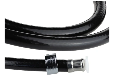 Шланг для душа черный глянцевый